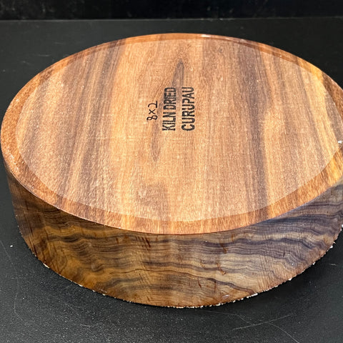 8"x2" KD Exhibition Grade Curupau Wood Bowl Turning Blank (#00129)