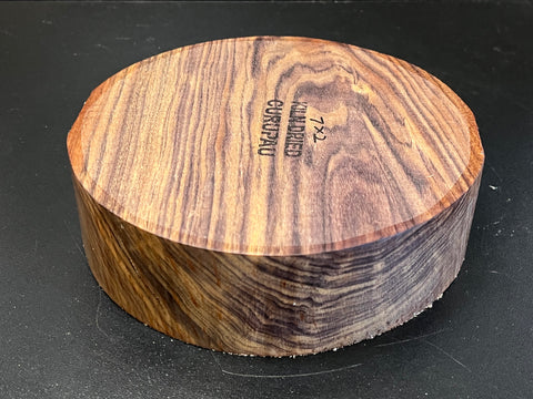 7"x2" KD Exhibition Grade Curupau Wood Bowl Turning Blank (#00130)