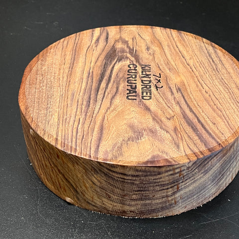 7"x2" KD Exhibition Grade Curupau Wood Bowl Turning Blank (#00131)