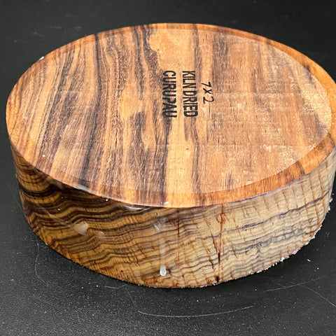 7"x2" KD Exhibition Grade Curupau Wood Bowl Turning Blank (#00132)