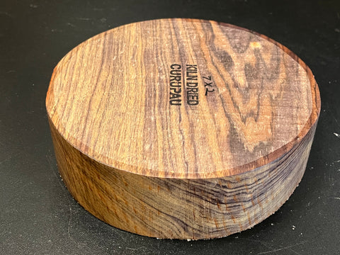 7"x2" KD Exhibition Grade Curupau Wood Bowl Turning Blank (#00133)