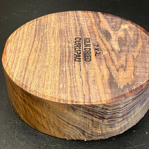 7"x2" KD Exhibition Grade Curupau Wood Bowl Turning Blank (#00133)