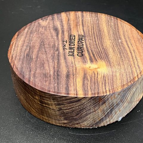 7"x2" KD Exhibition Grade Curupau Wood Bowl Turning Blank (#00134)