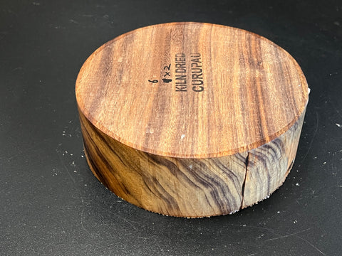 6"x2" KD Exhibition Grade Curupau Wood Bowl Turning Blank (#00136)