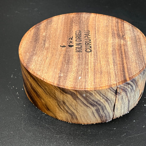 6"x2" KD Exhibition Grade Curupau Wood Bowl Turning Blank (#00136)