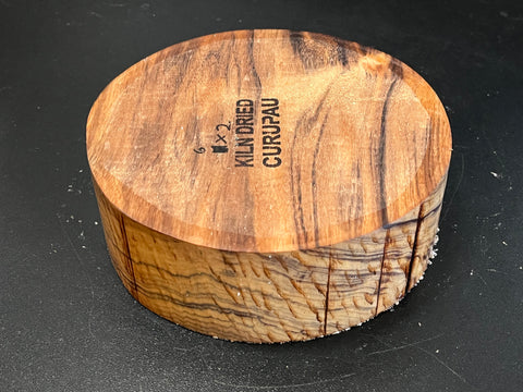6"x2" KD Exhibition Grade Curupau Wood Bowl Turning Blank (#00137)