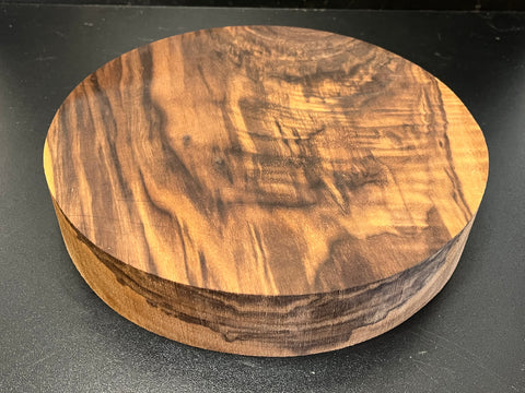 10"x2" KD Figured Black Walnut Wood Bowl Turning Blank (#00140)
