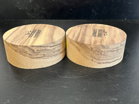 5"x2" KD Sappy Walnut (2 pcs) Wood Bowl Turning Blank (#00149)