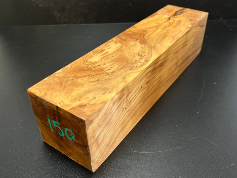 3"x3"x12" Figured Olivewood Wood Spindle Turning Blank (#00150)