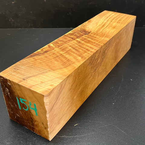 3"x3"x12" Figured Olivewood Wood Spindle Turning Blank (#00154)