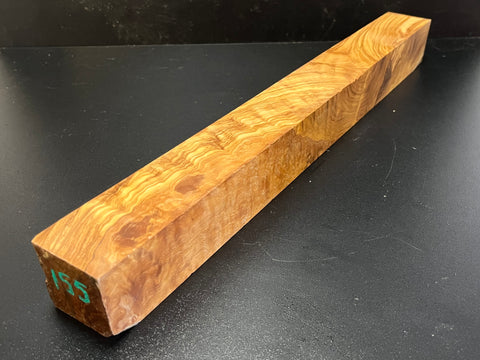 2"x2"x18" Figured Olivewood Wood Spindle Turning Blank (#00155)