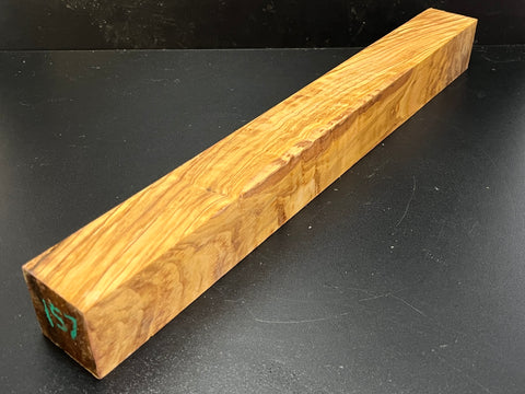 2"x2"x18" Figured Olivewood Wood Spindle Turning Blank (#00157)