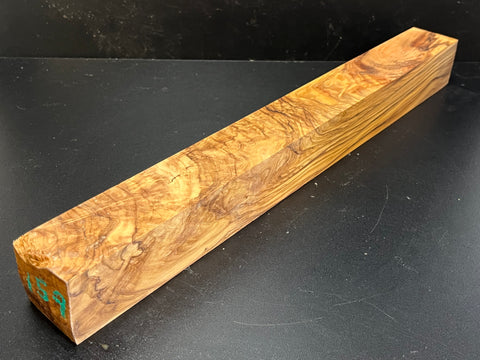 2"x2"x18" Figured Olivewood Wood Spindle Turning Blank (#00159)