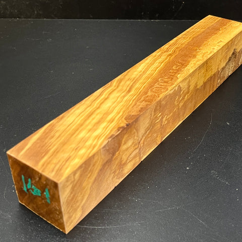 2"x2"x12" Figured Olivewood Wood Spindle Turning Blank (#00161)