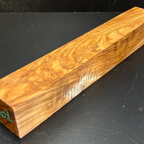 2"x2"x12" Figured Olivewood Wood Spindle Turning Blank (#00162)