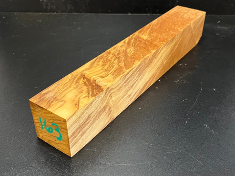 2"x2"x12" Figured Olivewood Wood Spindle Turning Blank (#00163)