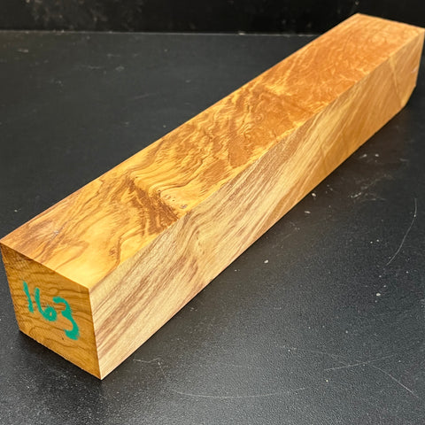 2"x2"x12" Figured Olivewood Wood Spindle Turning Blank (#00163)