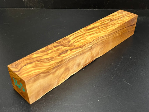 2"x2"x12" Figured Olivewood Wood Spindle Turning Blank (#00165)