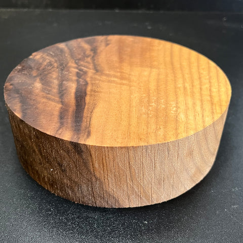 6"x2" KD Lightly Figured Black Walnut Wood Bowl Turning Blank (#00176)
