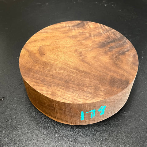 6"x2" KD Lightly Figured Black Walnut Wood Bowl Turning Blank (#00179)