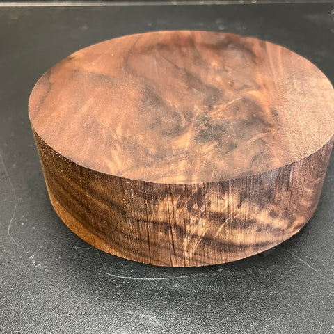 6"x2" KD Lightly Figured Black Walnut Wood Bowl Turning Blank (#00180)