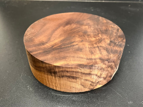 6"x2" KD Lightly Figured Black Walnut Wood Bowl Turning Blank (#00181)