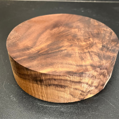 6"x2" KD Lightly Figured Black Walnut Wood Bowl Turning Blank (#00181)