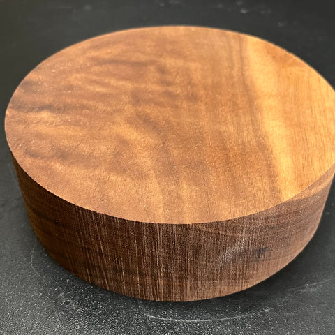 6"x2" KD Lightly Figured Black Walnut Wood Bowl Turning Blank (#00182)