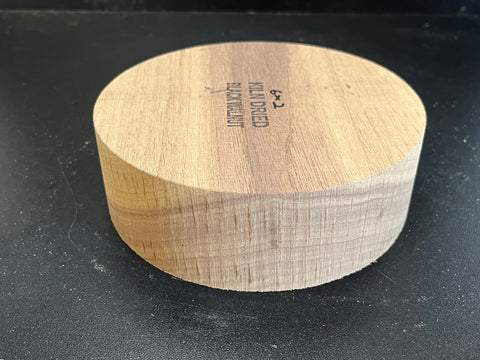 6"x2" KD Sappy Walnut Wood Bowl Turning Blank (#00191)