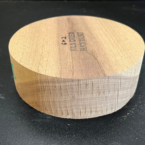 6"x2" KD Sappy Walnut Wood Bowl Turning Blank (#00192)