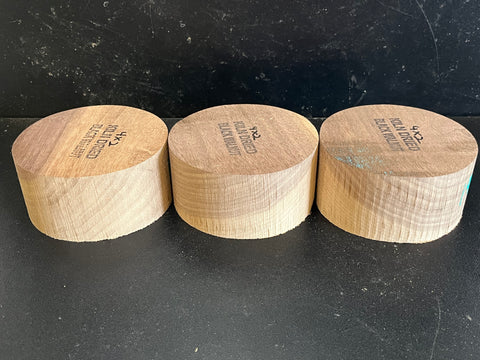 4"x2" KD Sappy Walnut (3 pcs) Wood Bowl Turning Blank (#00197)
