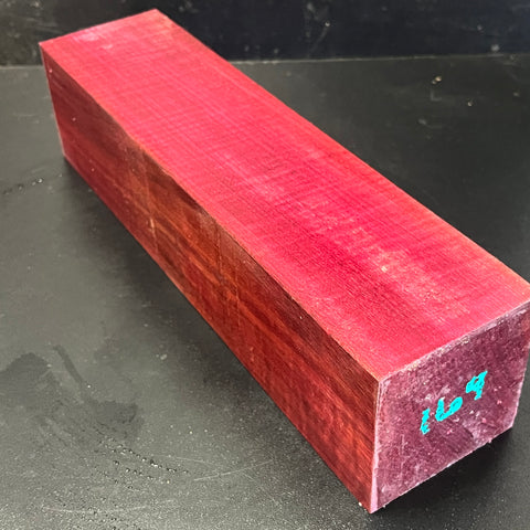 3"x3"x12" KD Curly Purpleheart Wood Spindle Turning Blank (#00169)
