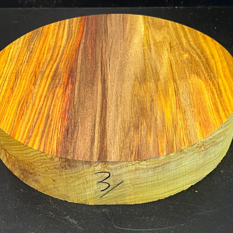9"x2" KD Exhibition Grade Canarywood Wood Bowl Turning Blank (#00207)