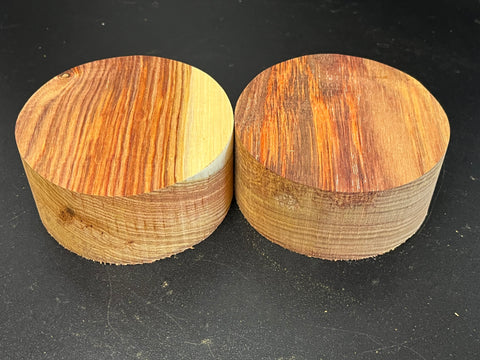 4"x2" KD Exhibition Grade Canarywood Wood (2 pcs) Bowl Turning Blank (#00226)