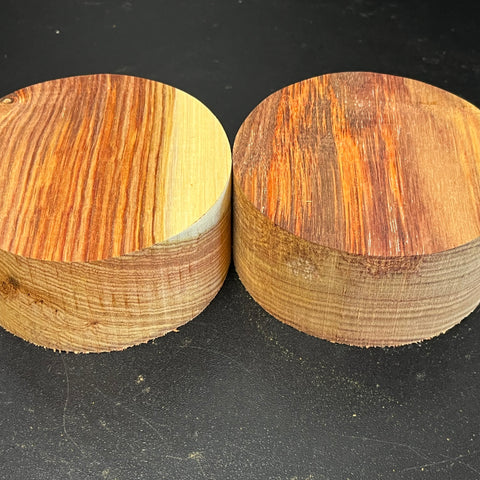 4"x2" KD Exhibition Grade Canarywood Wood (2 pcs) Bowl Turning Blank (#00226)