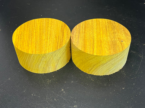 4"x2" KD Exhibition Grade Canarywood Wood (2 pcs) Bowl Turning Blank (#00230)