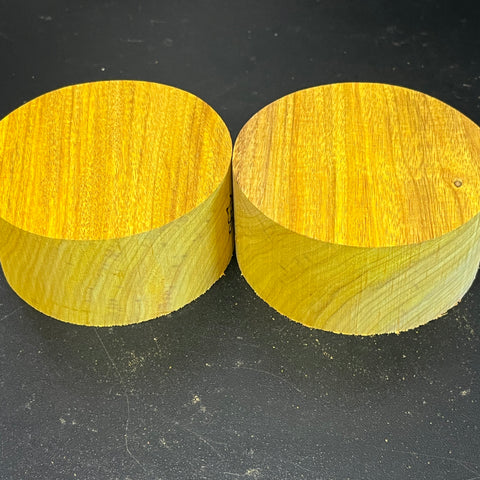 4"x2" KD Exhibition Grade Canarywood Wood (2 pcs) Bowl Turning Blank (#00230)