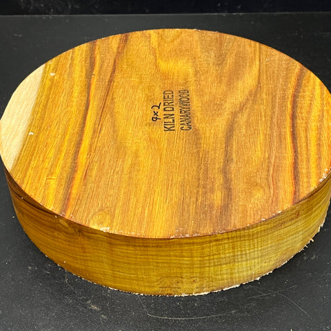 9"x2" KD Exhibition Grade Canarywood Wood Bowl Turning Blank (#00259)
