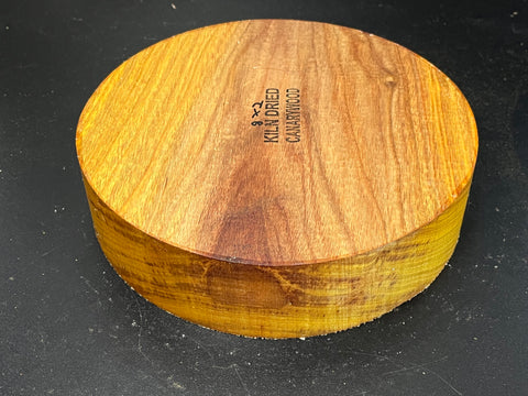 8"x2" KD Exhibition Grade Canarywood Wood Bowl Turning Blank (#00262)
