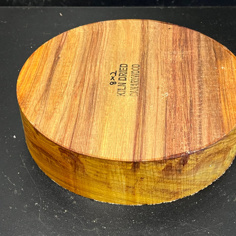 8"x2" KD Exhibition Grade Canarywood Wood Bowl Turning Blank (#00264)