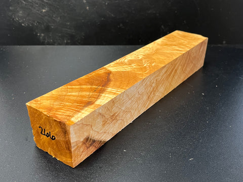 2"x2"x12" KD Figured Hard Maple Wood Spindle Turning Blank (#00266)