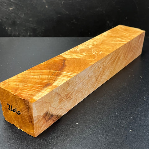 2"x2"x12" KD Figured Hard Maple Wood Spindle Turning Blank (#00266)