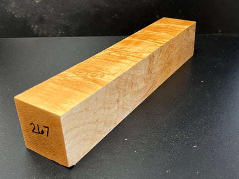 2"x2"x12" KD Figured Hard Maple Wood Spindle Turning Blank (#00267)