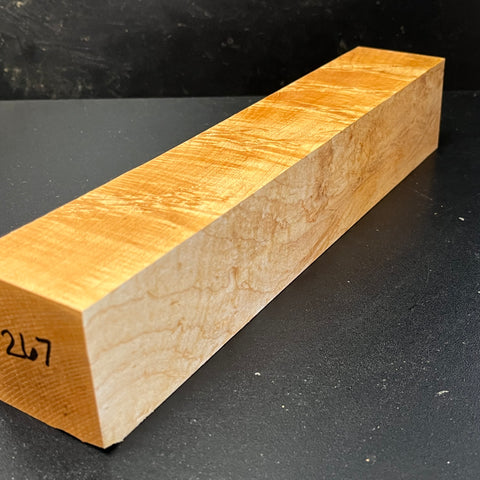 2"x2"x12" KD Figured Hard Maple Wood Spindle Turning Blank (#00267)