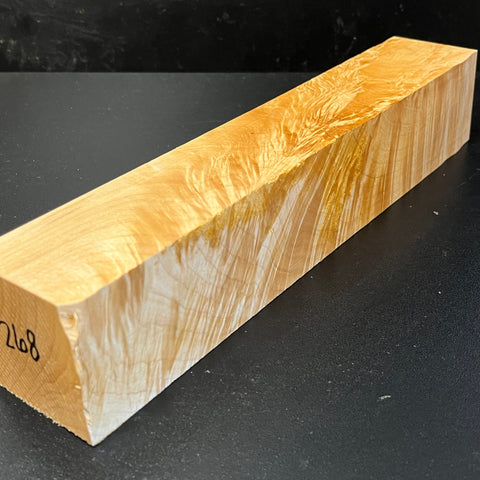 2"x2"x12" KD Figured Hard Maple Wood Spindle Turning Blank (#00268)