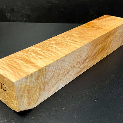 2"x2"x12" KD Figured Hard Maple Wood Spindle Turning Blank (#00270)