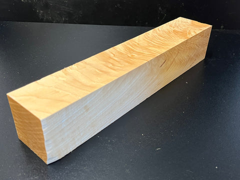 2"x2"x12" KD Figured Hard Maple Wood Spindle Turning Blank (#00271)