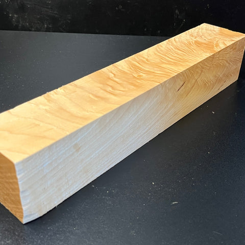 2"x2"x12" KD Figured Hard Maple Wood Spindle Turning Blank (#00271)