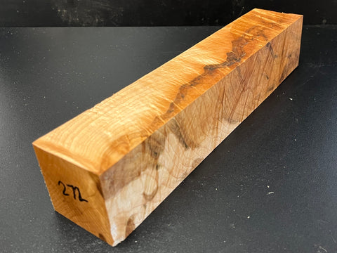 2"x2"x12" KD Figured Hard Maple Wood Spindle Turning Blank (#00272)
