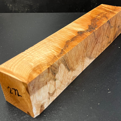 2"x2"x12" KD Figured Hard Maple Wood Spindle Turning Blank (#00272)